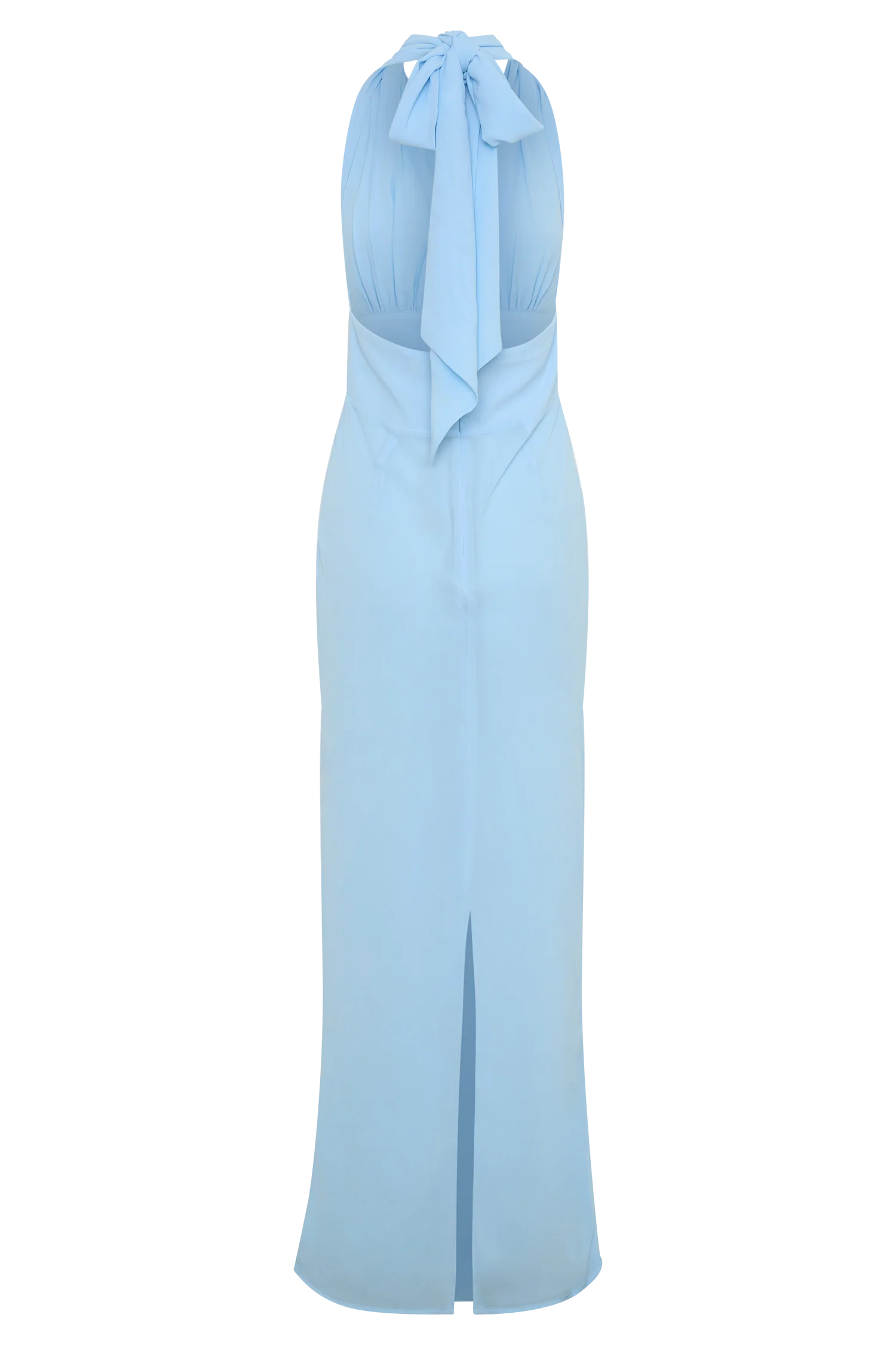 Nadine Halter Chiffon Maxi Dress Blue
