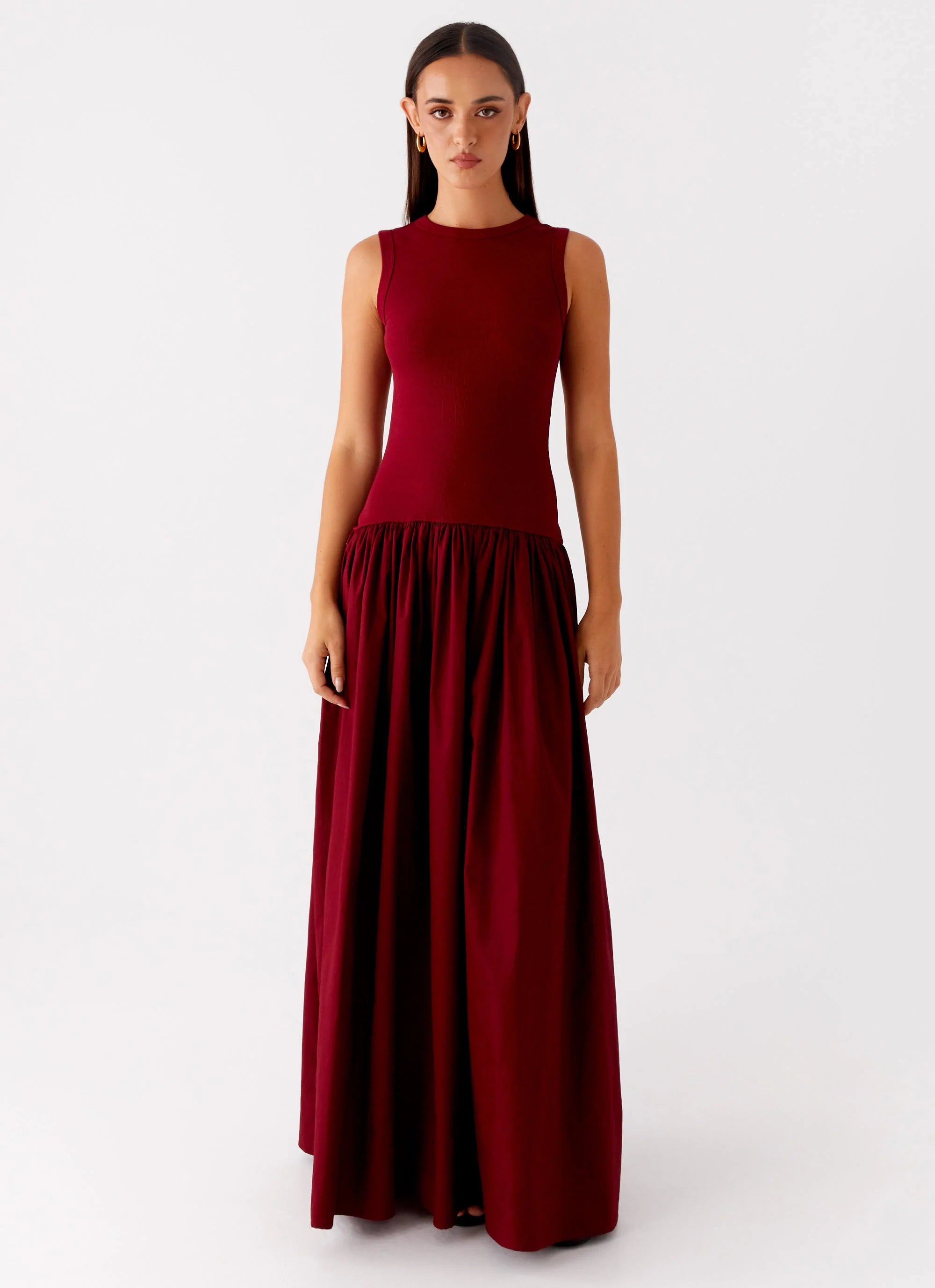 Shivani Maxi Dress Maroon