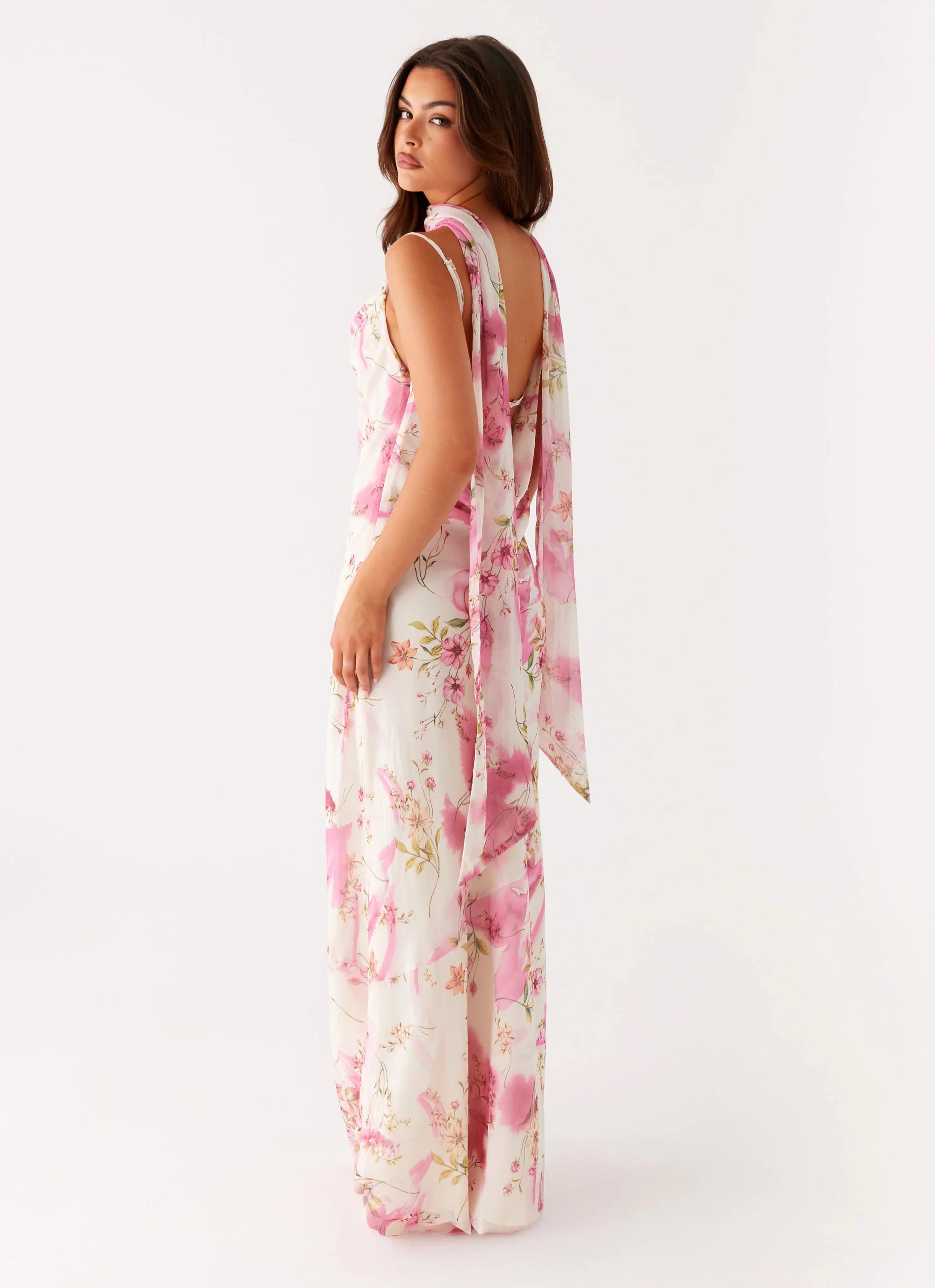 Spencer Maxi Dress Ivory Floral Print