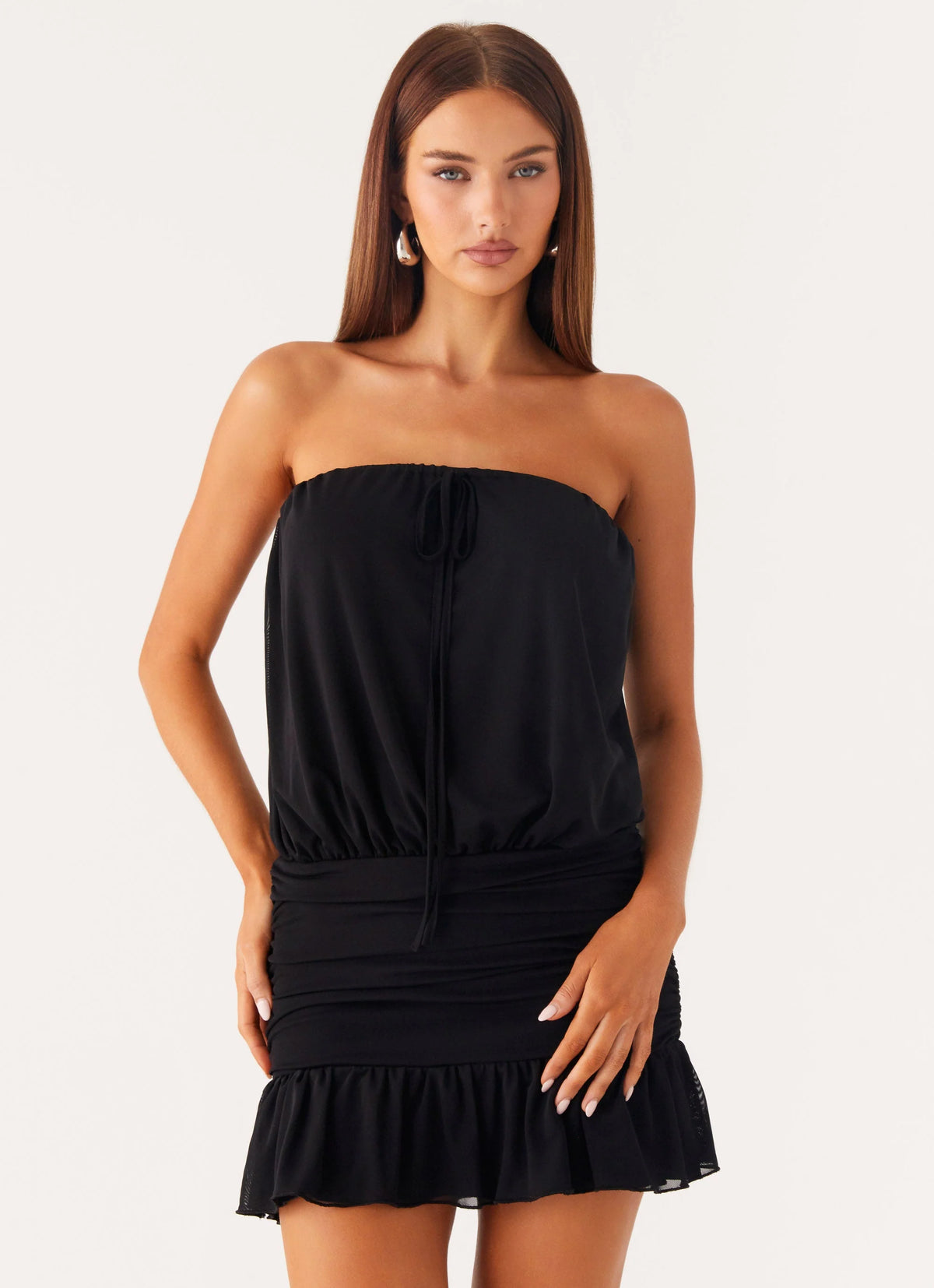 Only A Dream Strapless Mini Dress Black