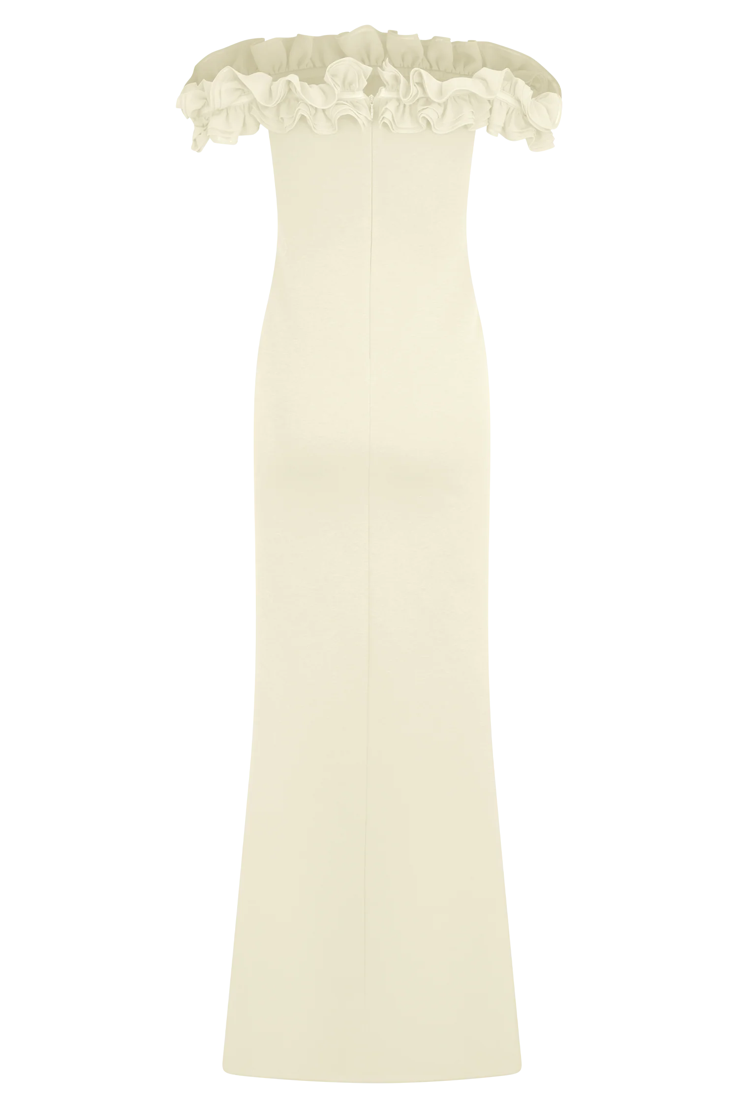 Nova Ruffle Off Shoulder Maxi Dress Ivory