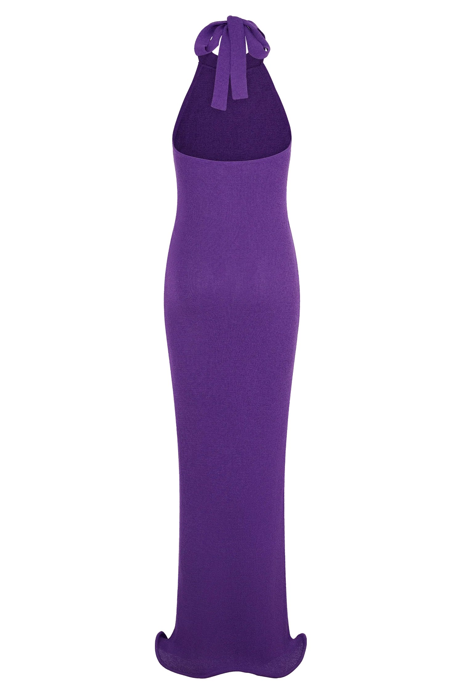 Melodie Halter Knit Maxi Dress Purple