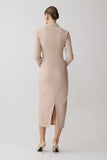 Dorian Fitted Shirt Midi Dress Wheat Marle