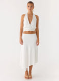 Ignite It Midi Skirt White