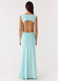 Fault Line Maxi Dress Aqua