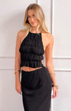Uma Black Crop Top