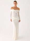 Over To You Sequin Maxi Dress White