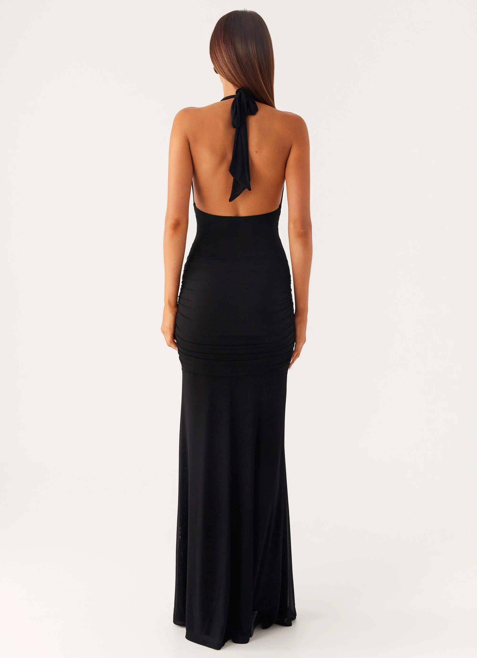 Miyah Halter Hardware Maxi Dress Black