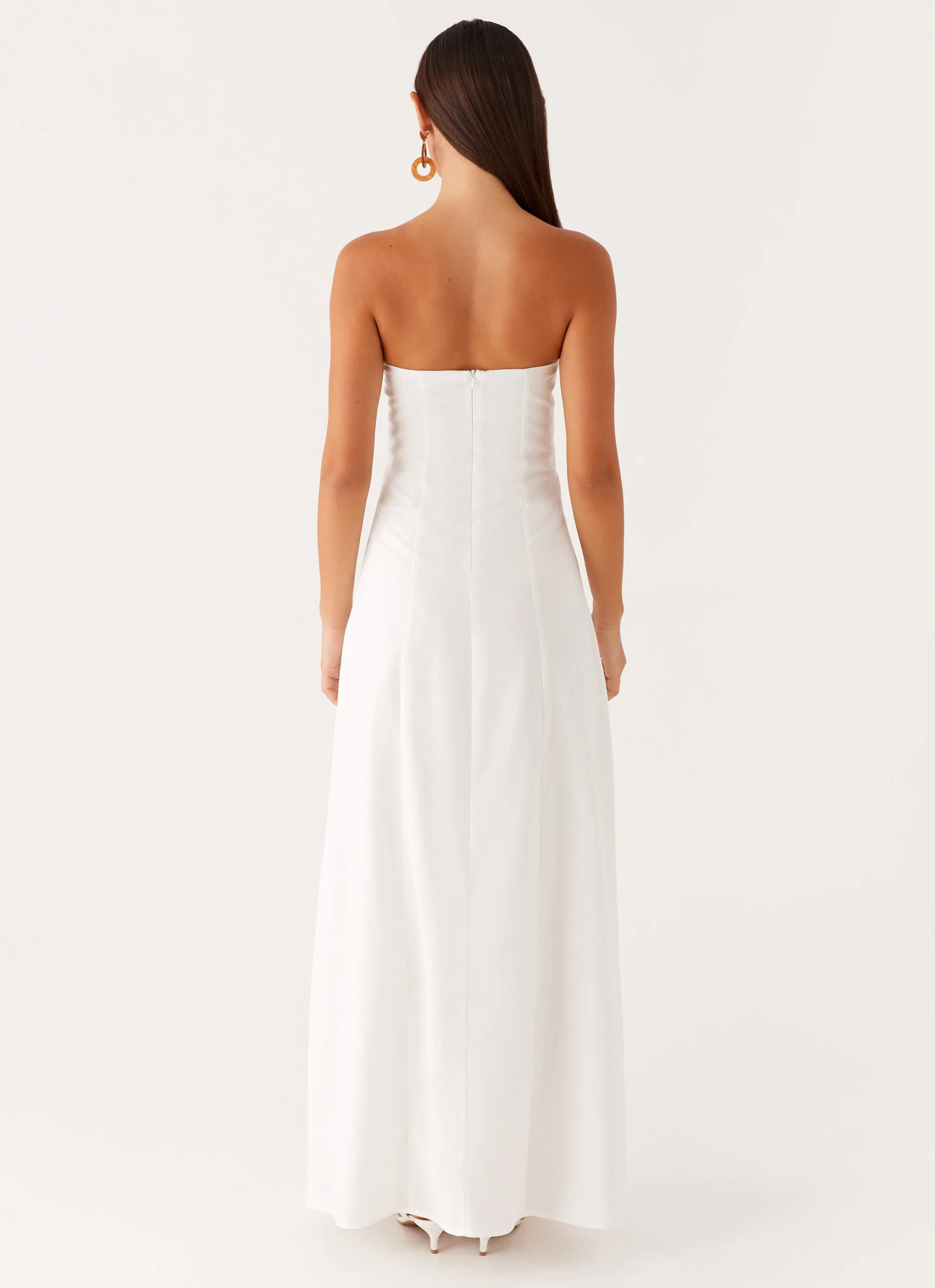 Tayla Linen Maxi Dress White