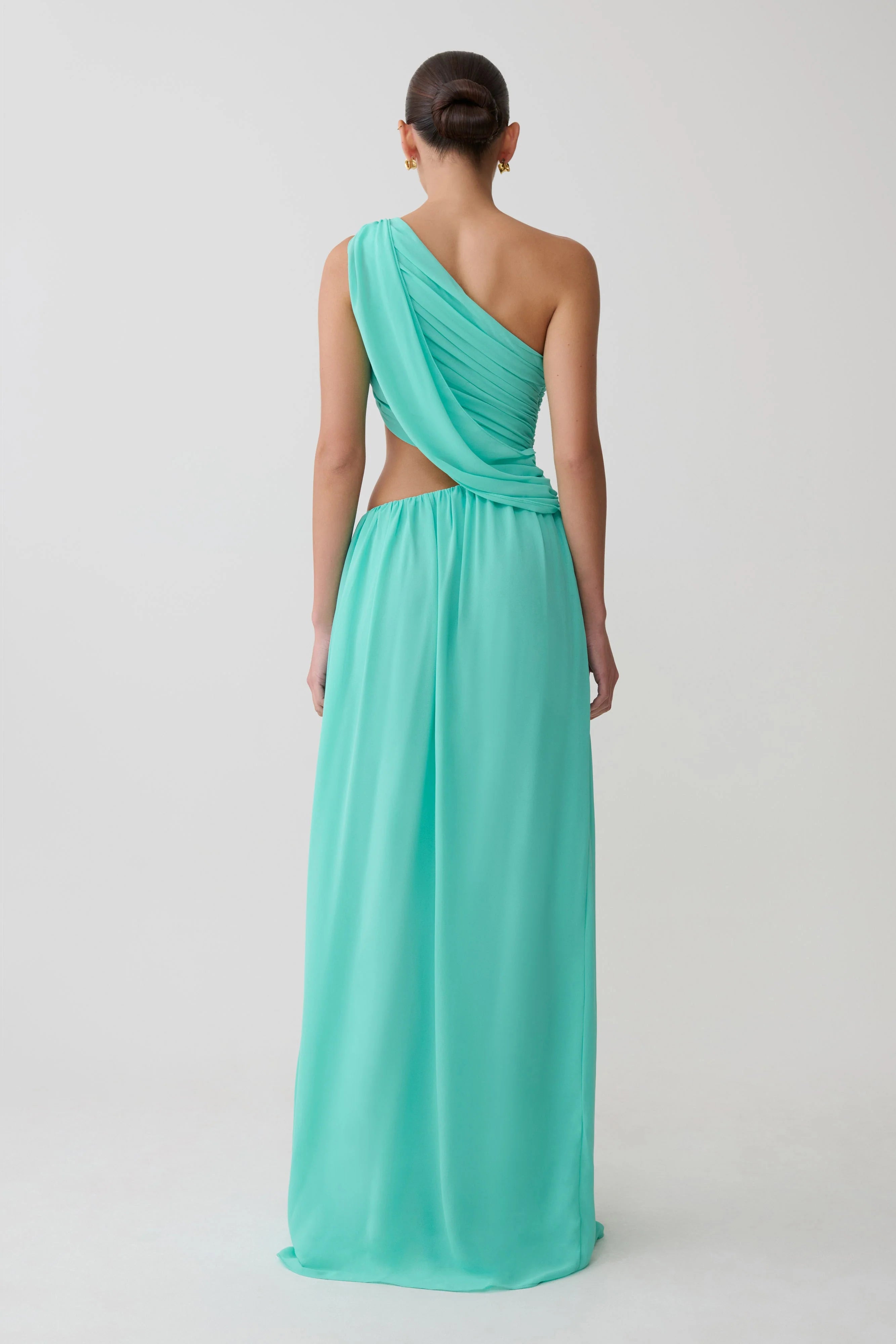 Aria Chiffon Cut Out Maxi Dress Lagoon