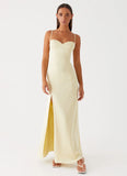 Miss Bloom Maxi Dress Lemon