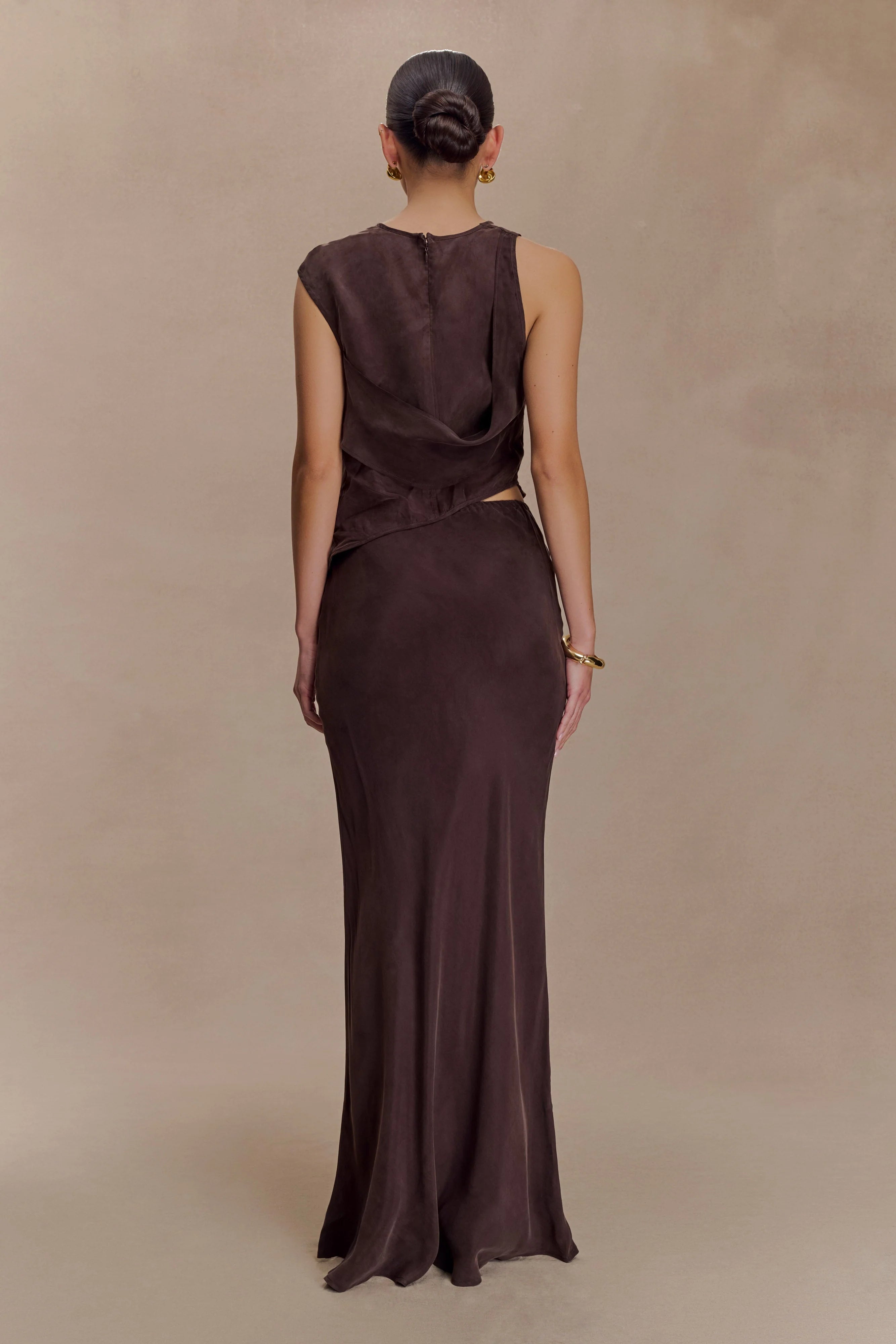 Violeta Maxi Skirt Dark Chocolate