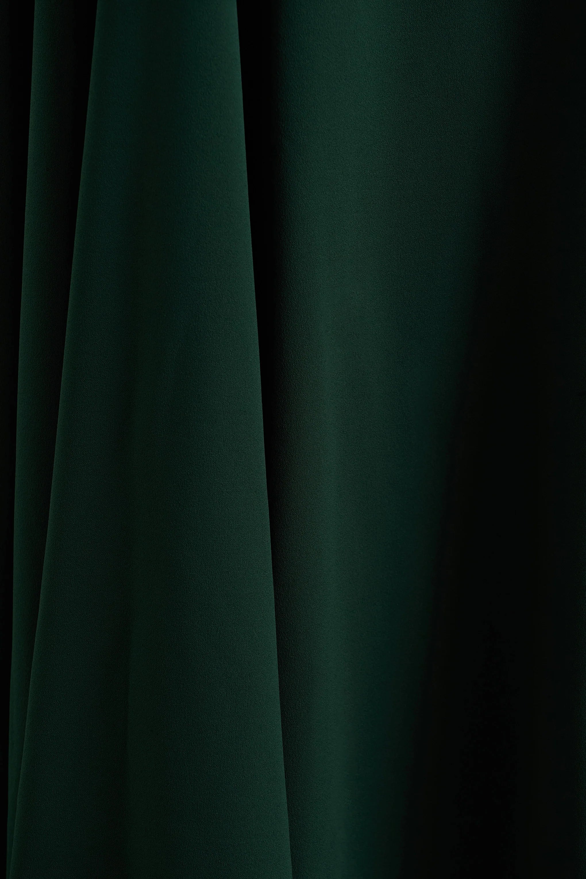 Alea Dark Green High Neck Short Sleeve Maxi Dress