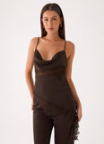 Melisana Cowl Top Chocolate
