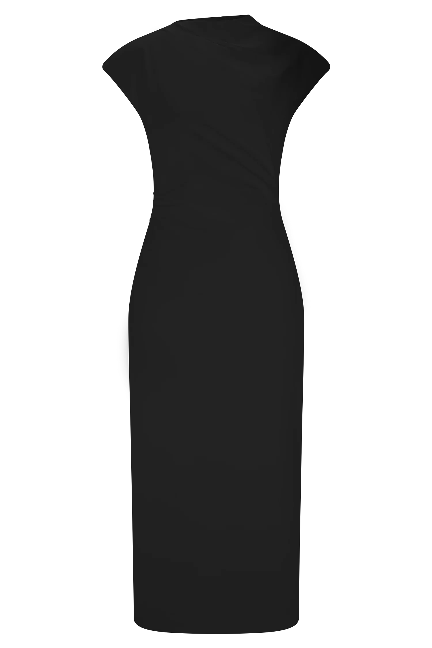 Lorena Cotton Midi Dress Black