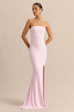 Melva Light Pink Bandeau Maxi Dress