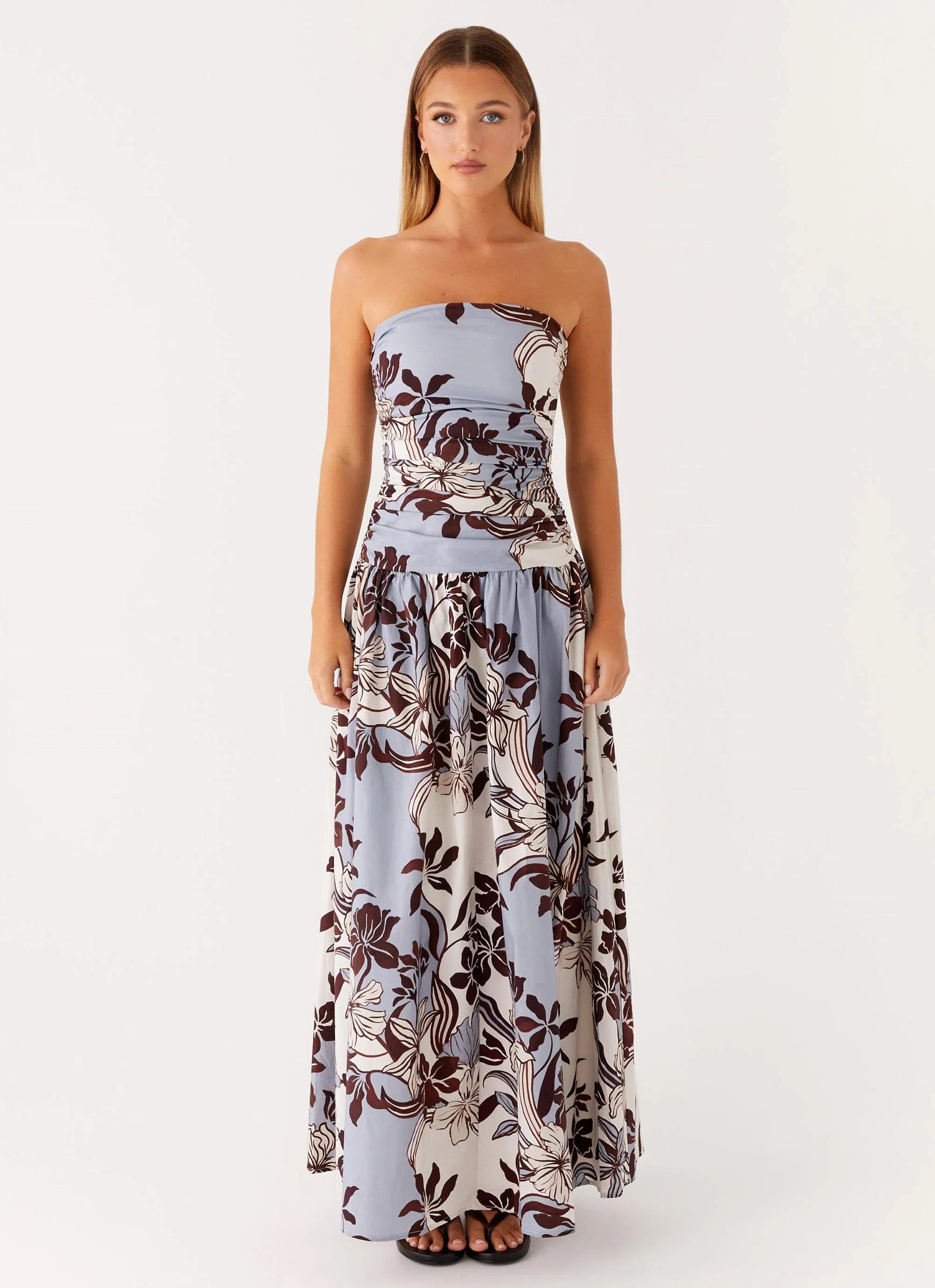 Carmel Maxi Dress Bluewood Blossom