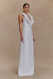 Carolyn Linen Bubble Maxi Dress White