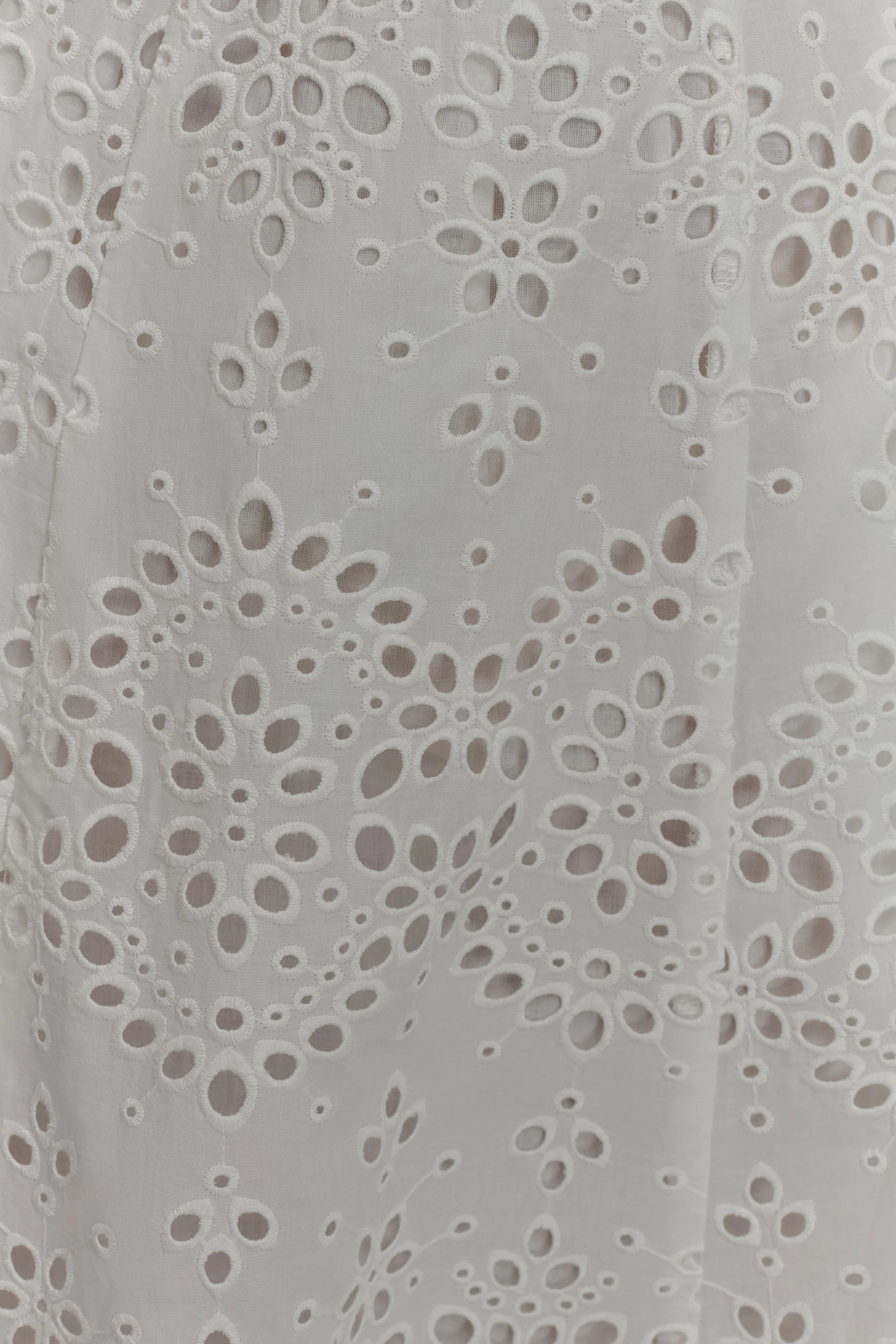 Arla Broderie Midi Skirt White