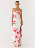 Erivo Strapless Maxi Dress Ivory Reef
