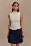 Hadleigh Sleeveless Slinky Top Ivory