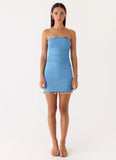 Rhiellie Strapless Mini Dress Blue