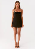 Zion Beaded Micro Mini Dress Black
