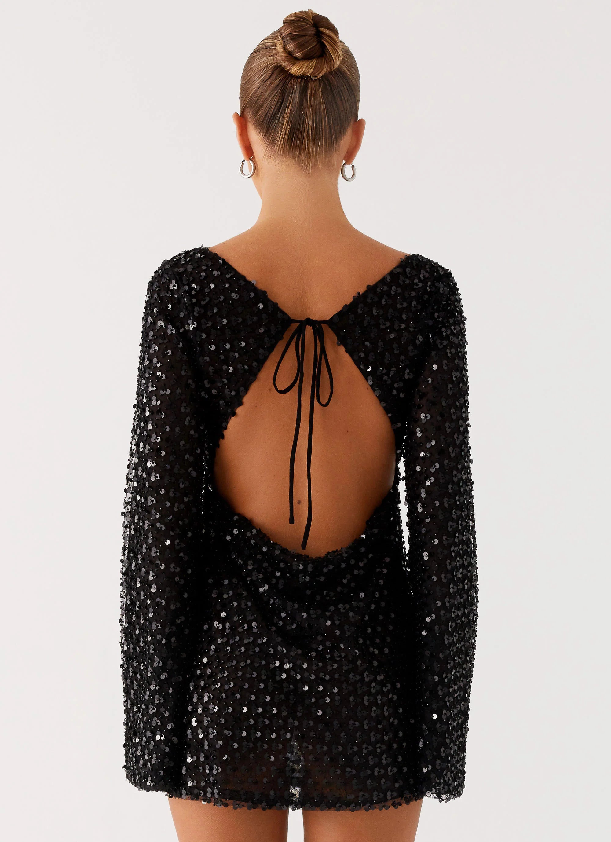 Edessa Sequin Mini Dress Black