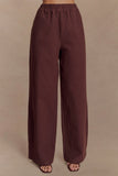 Janayia Cotton Wide Leg Pants Dark Espresso