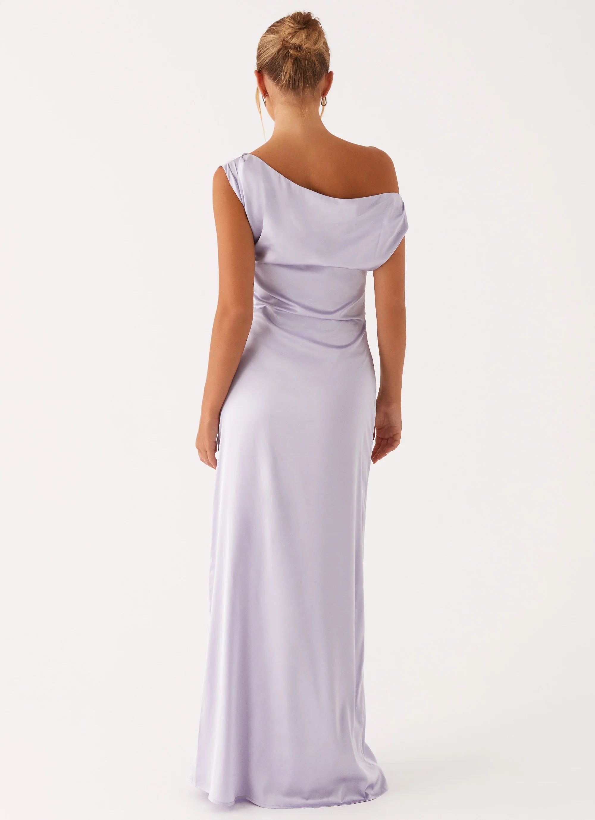 Heart Of Glass Satin Maxi Dress Lilac