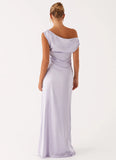 Heart Of Glass Satin Maxi Dress Lilac