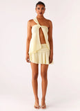 Delight Me Asymmetrical Top Yellow