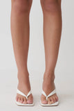 Mai Sling Back Thong Heel White