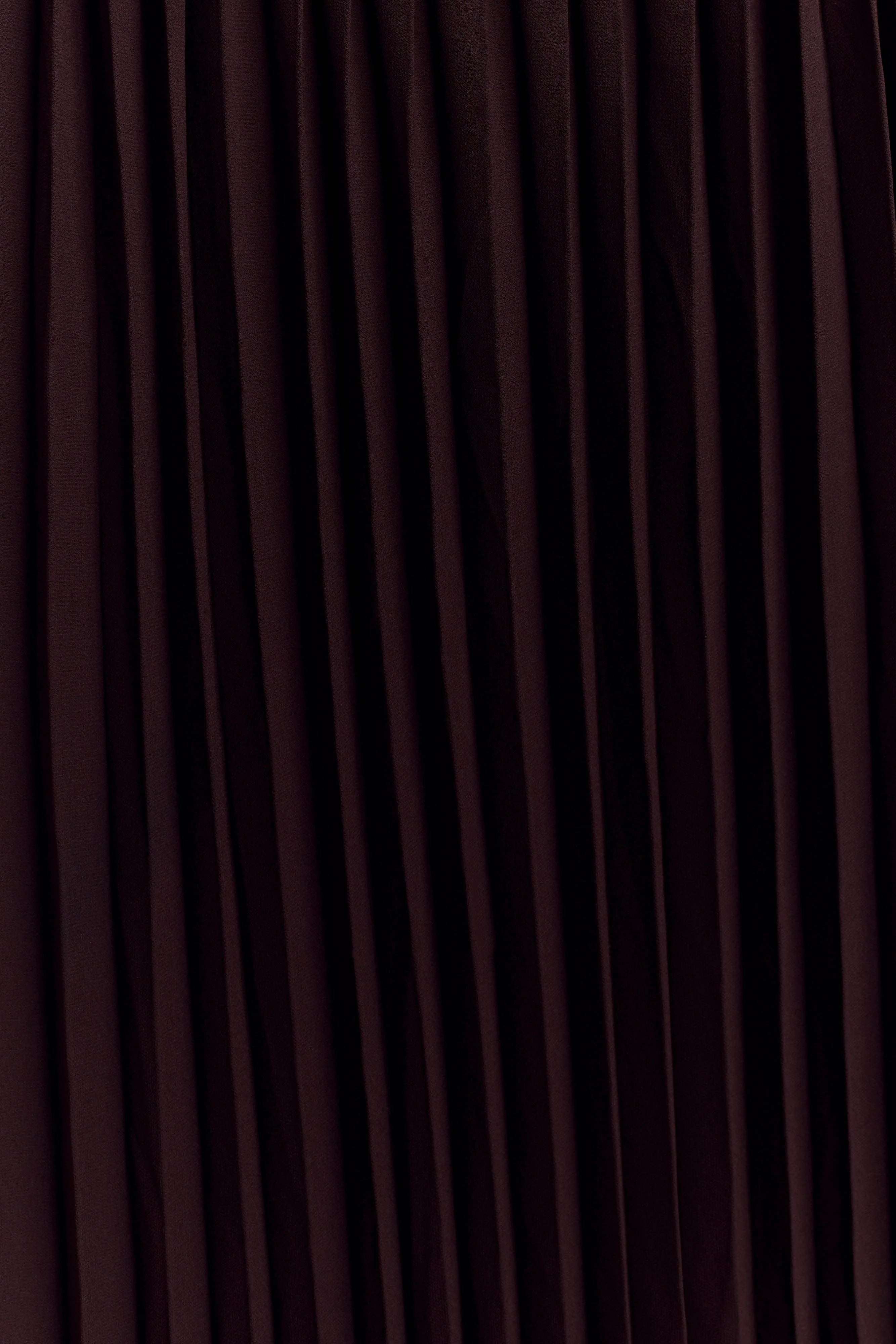 Stacie Pleated Halter Maxi Dress Cacao