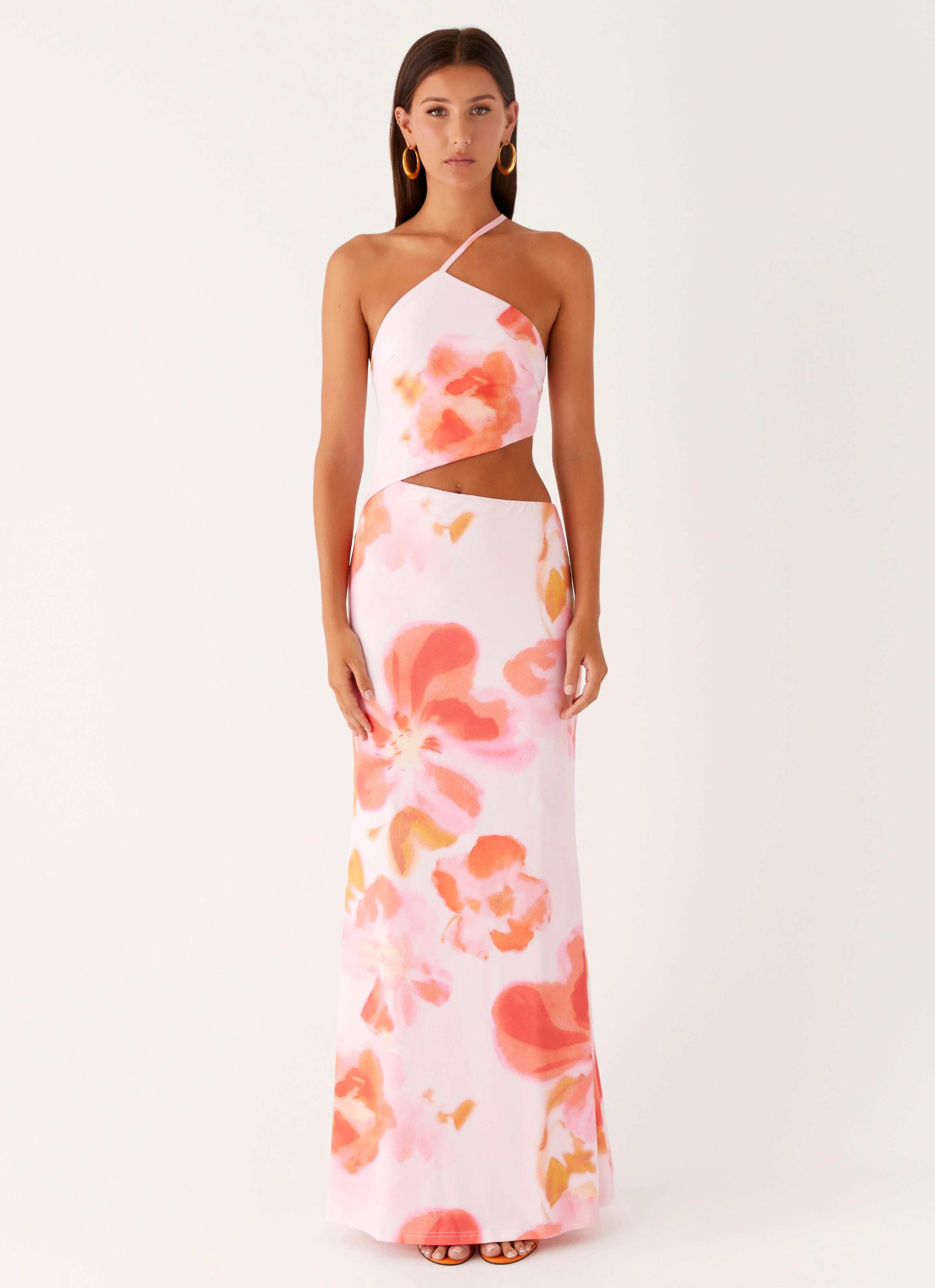 Riano Cut Out Maxi Dress Blushing Blossom