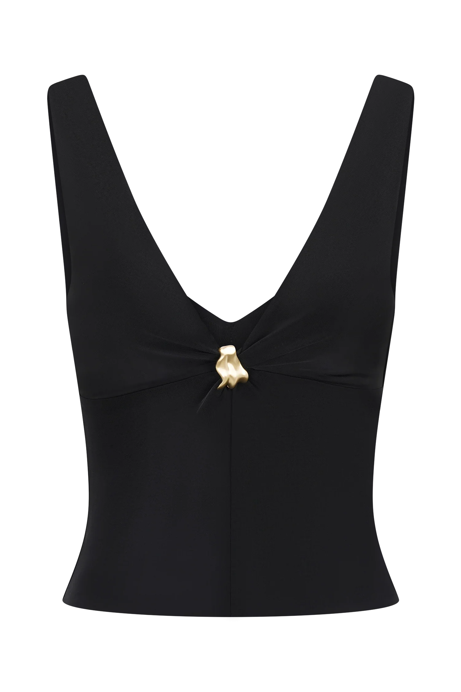 Spencer Slinky Top with Hardware Black