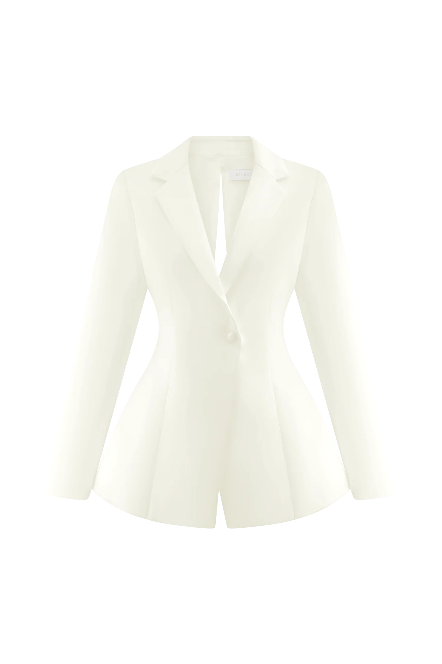Ada Tailored Satin Blazer Ivory