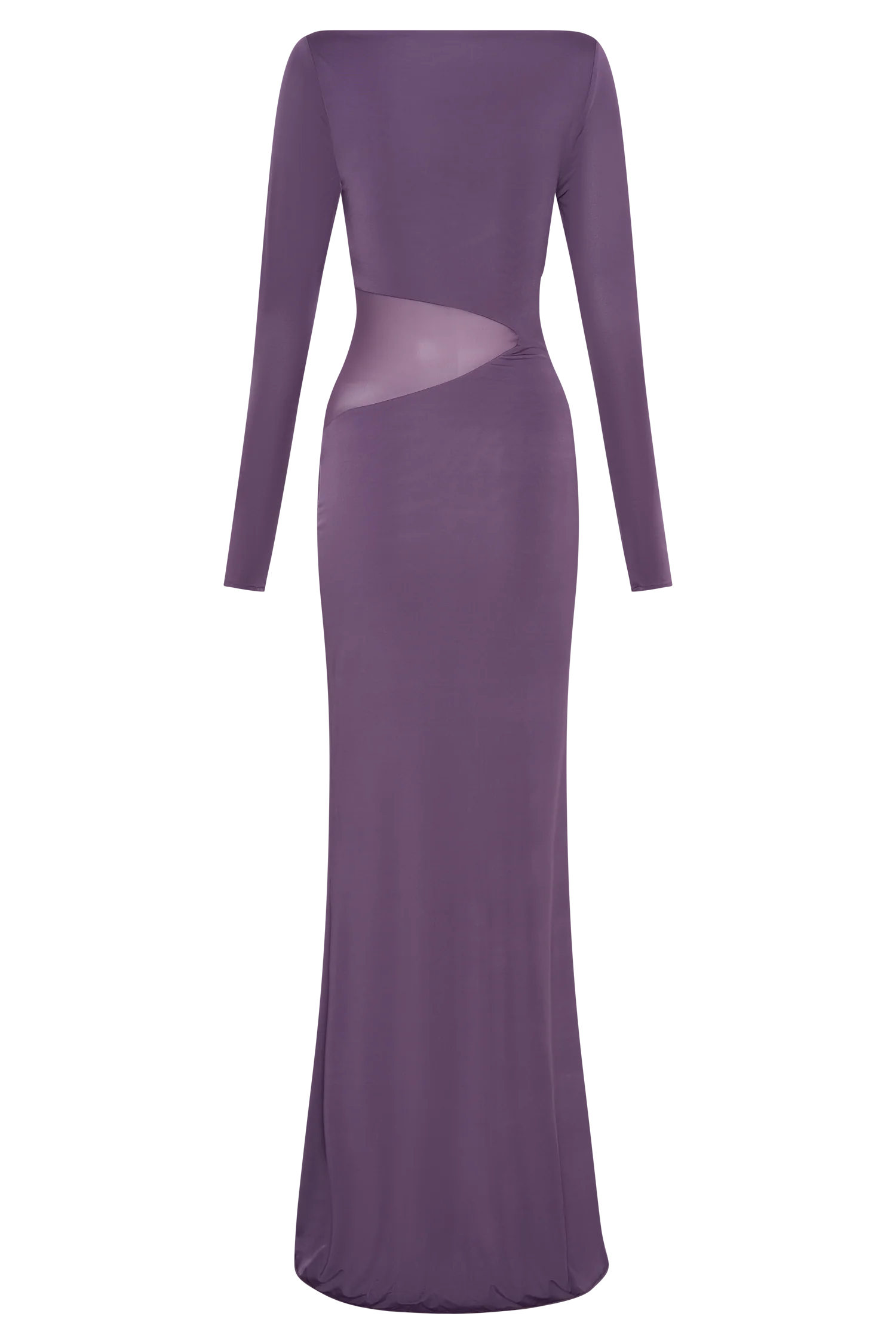 Megan Slinky And Mesh Maxi Dress Purple