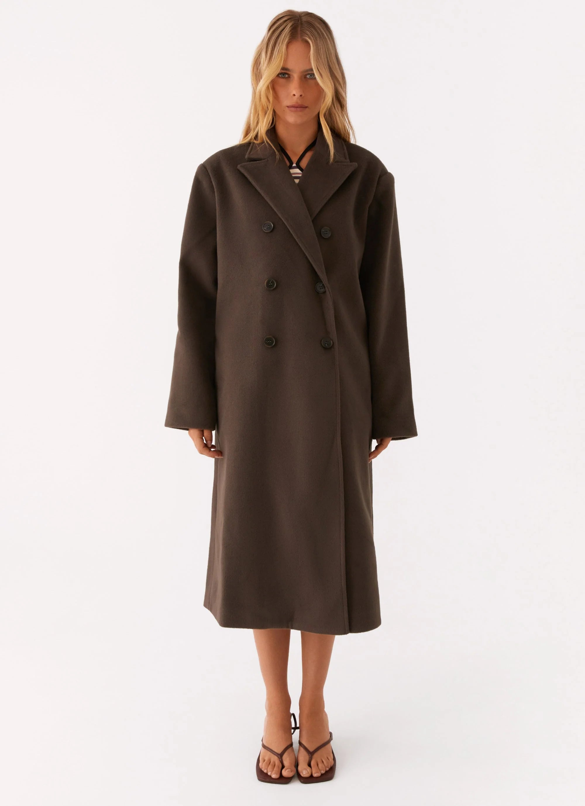 Gianni Double Breast Coat Chocolate