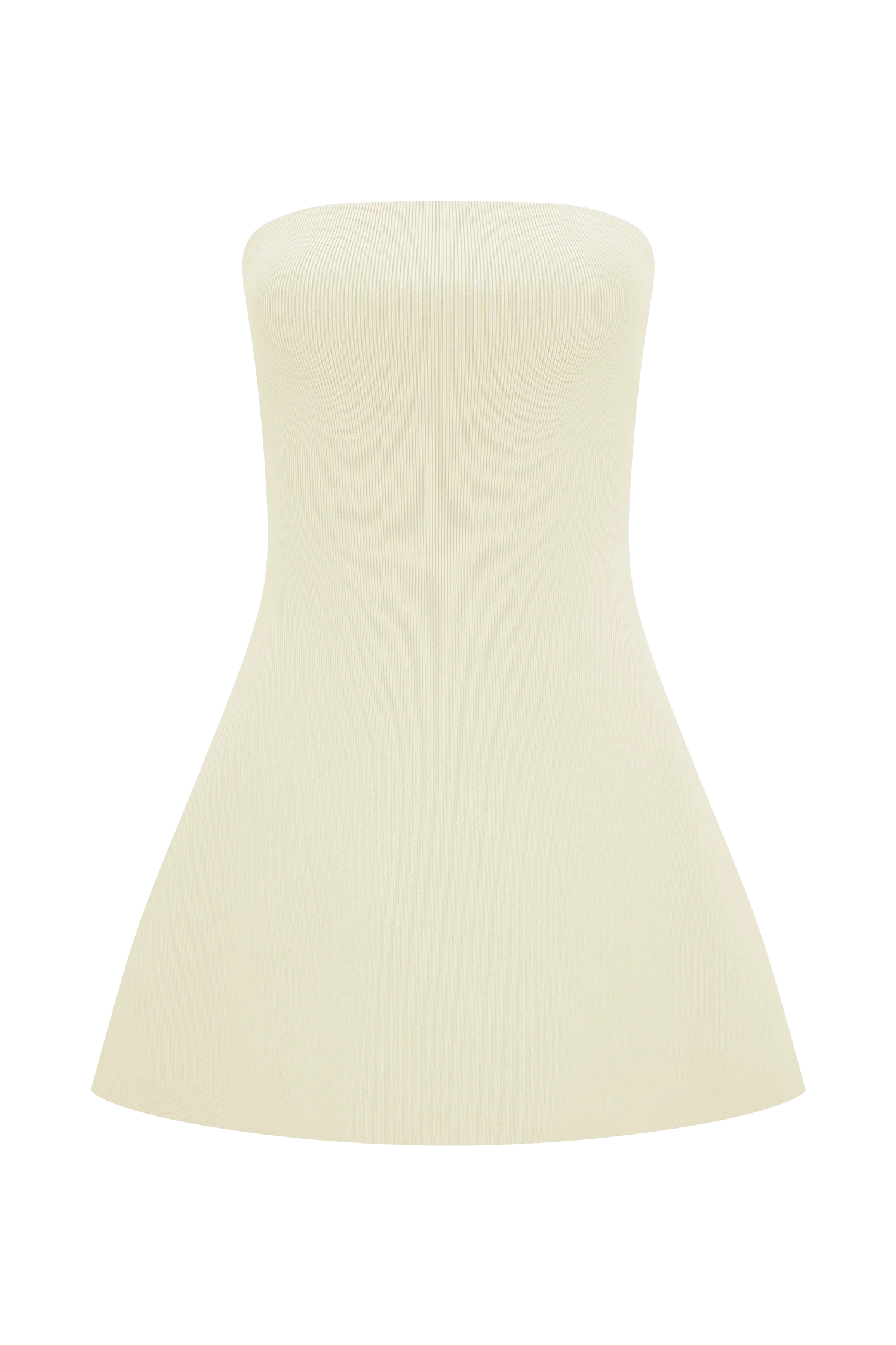 Anette Bandage Knit Strapless Top Ivory