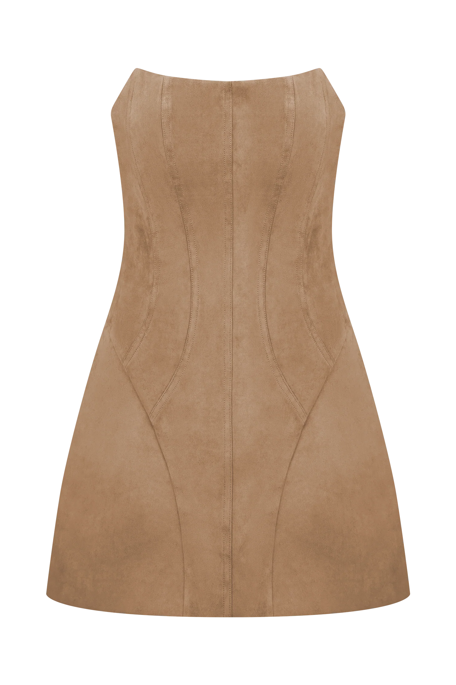 Andy Faux Suede Mini Dress Camel