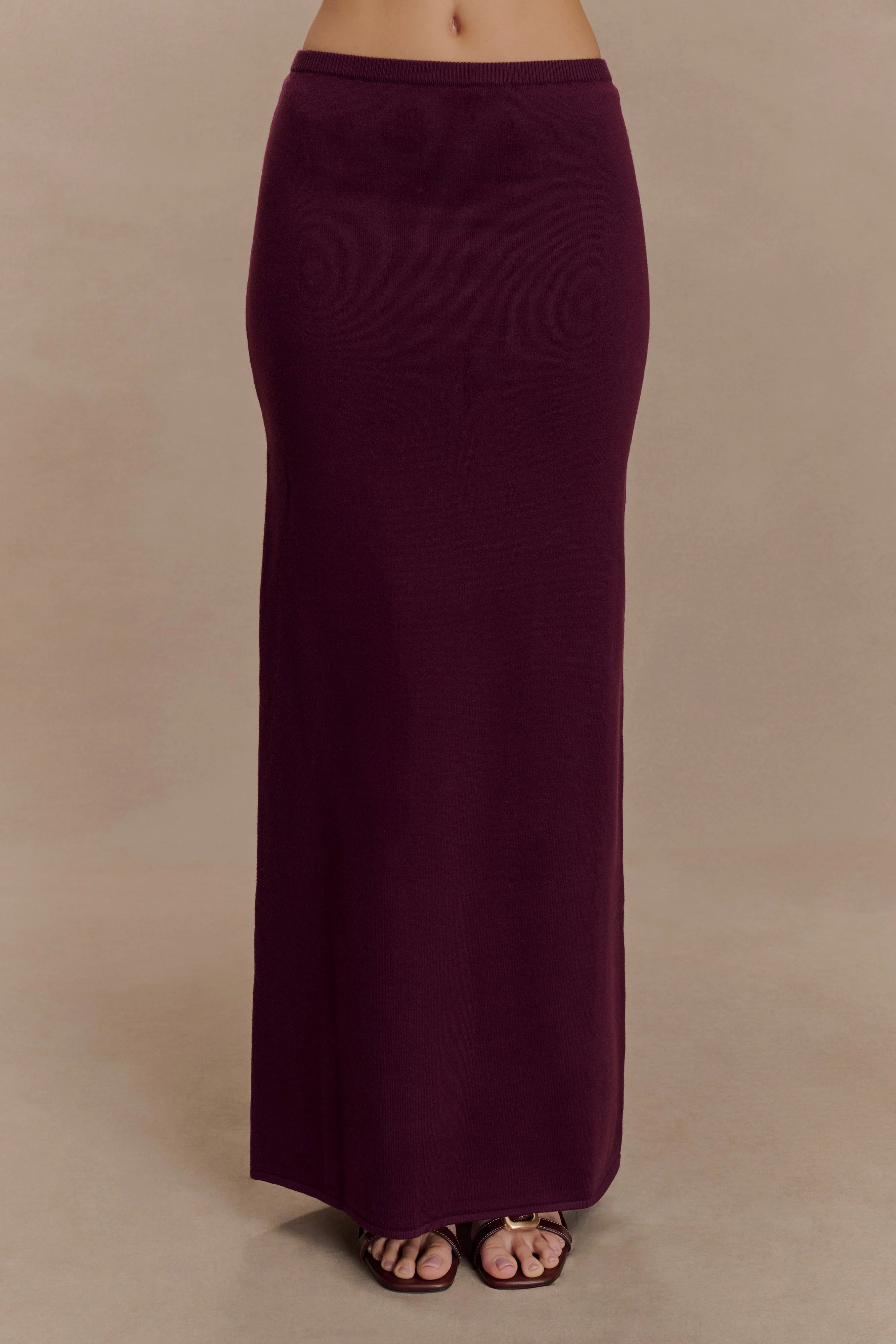 Miles Knit Maxi Skirt Plum