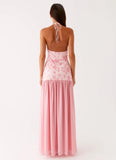 Janelle Beaded Maxi Dress Pink