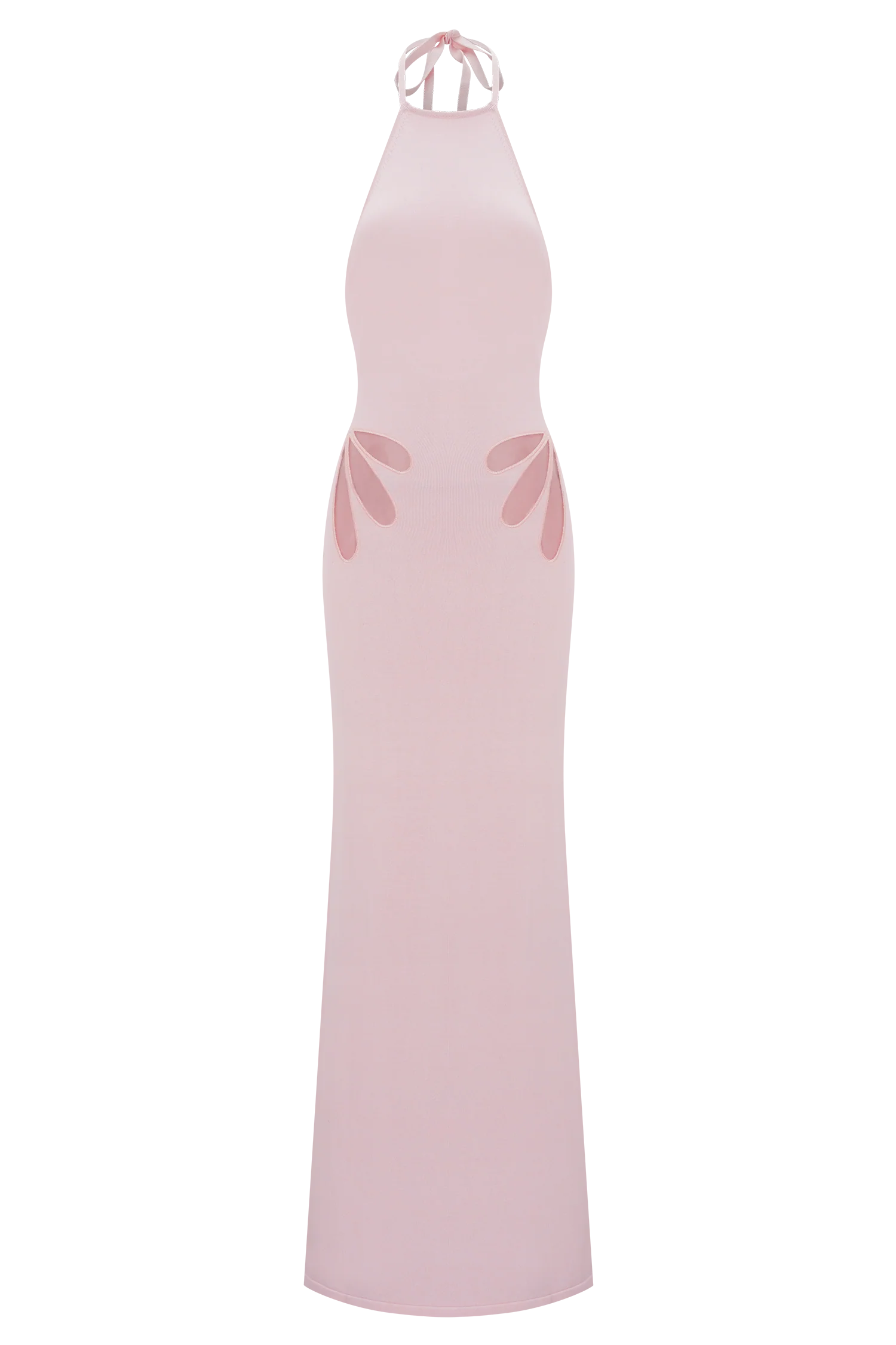 Brock Knit Halter Maxi Dress Baby Pink