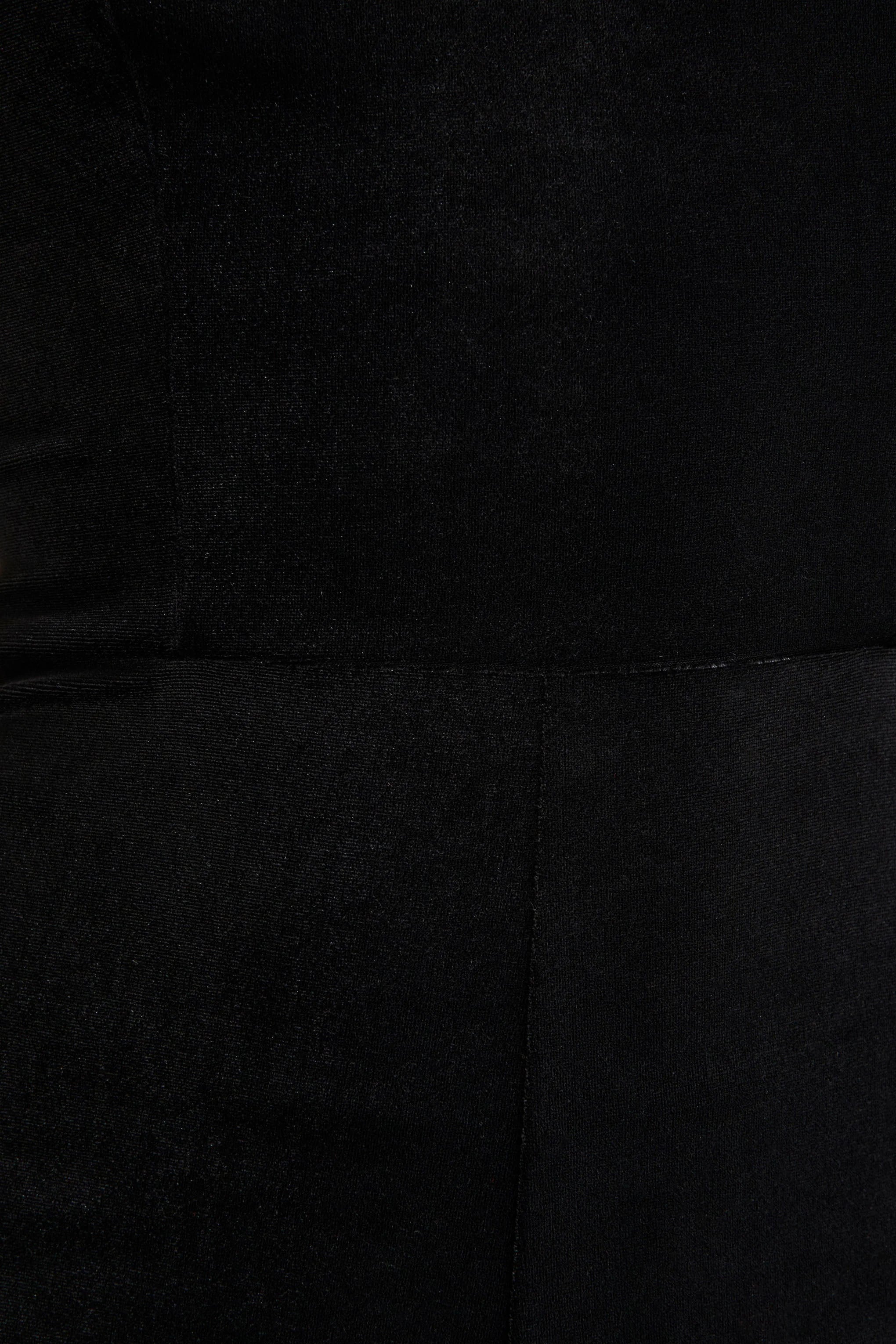 Arcane Black Velvet Bandeau Jumpsuit With Scarf