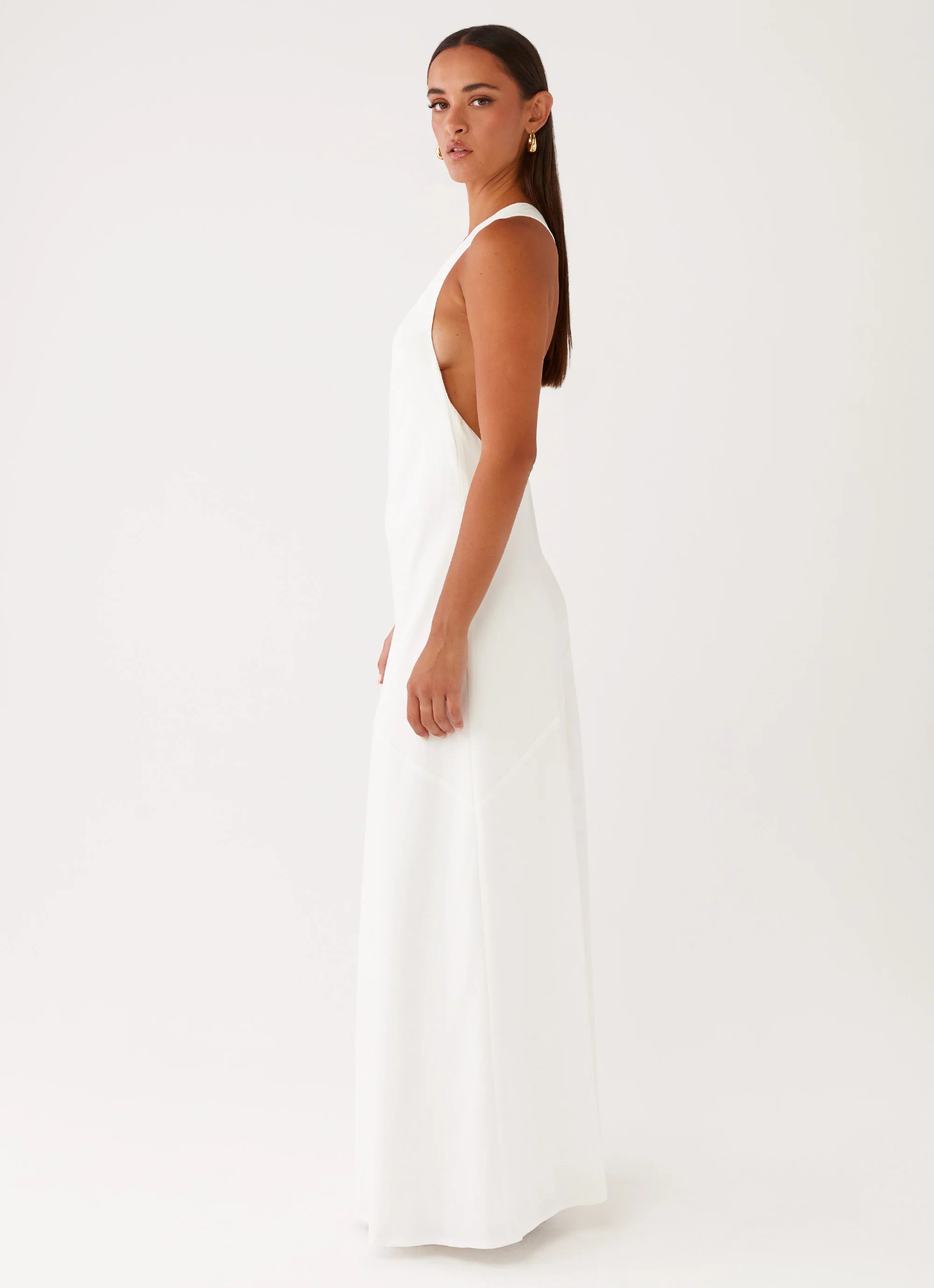 Oaklyn One Shoulder Maxi Dress Ivory