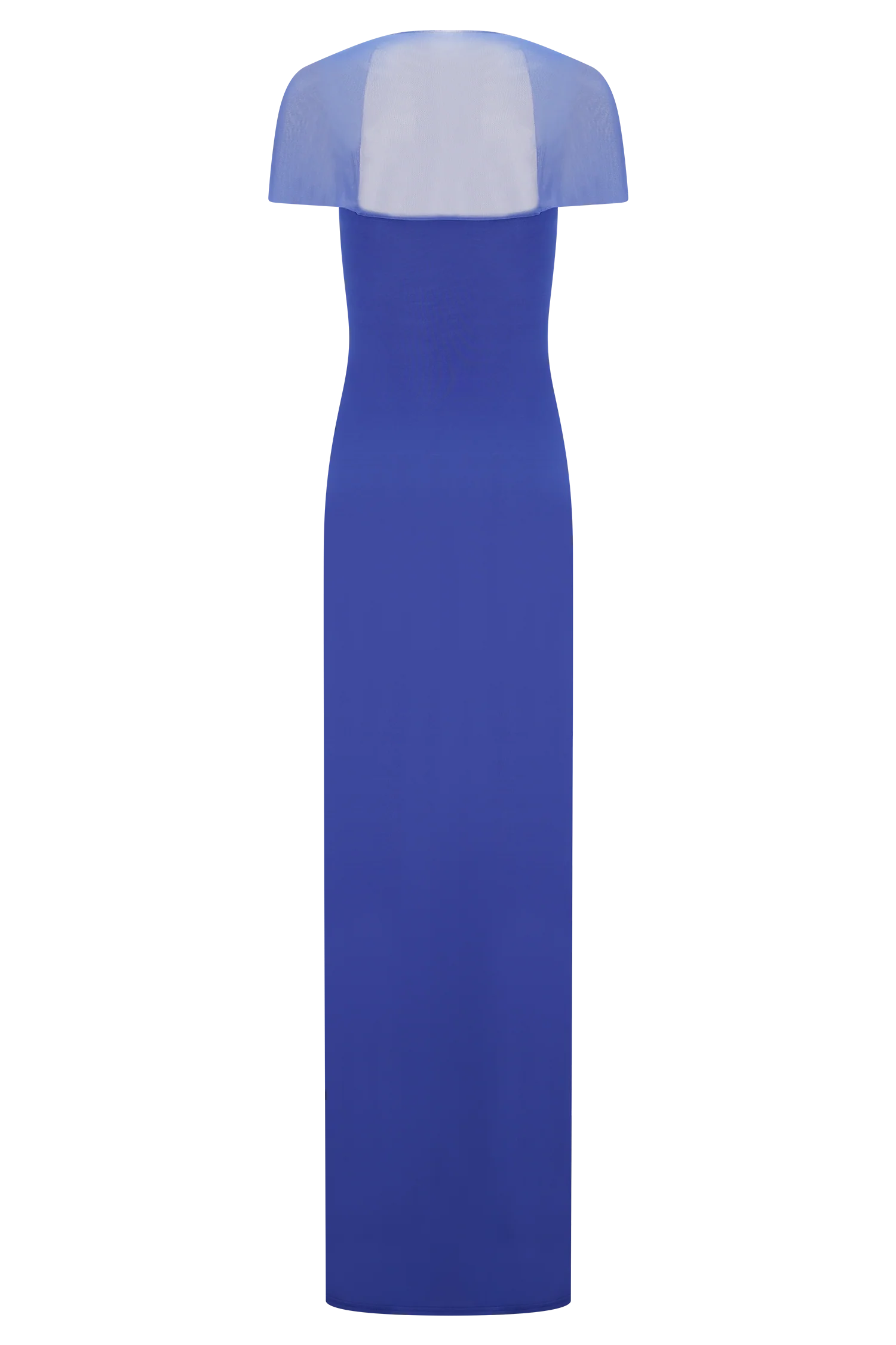 Wyatt Slinky And Mesh Maxi Dress Cobalt Blue