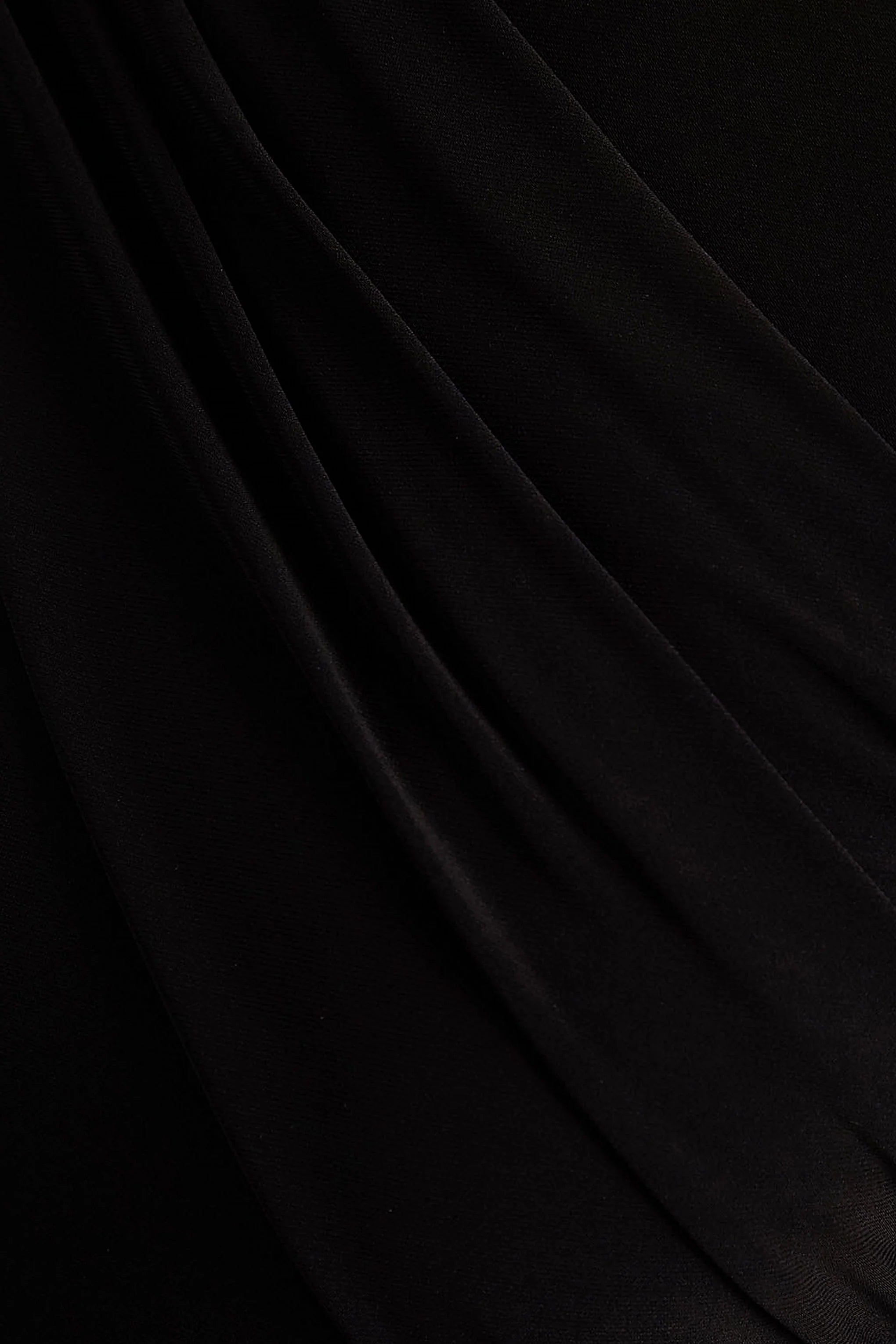 Zora Black Crew Neck Mini Dress With Knot And Sash Detail
