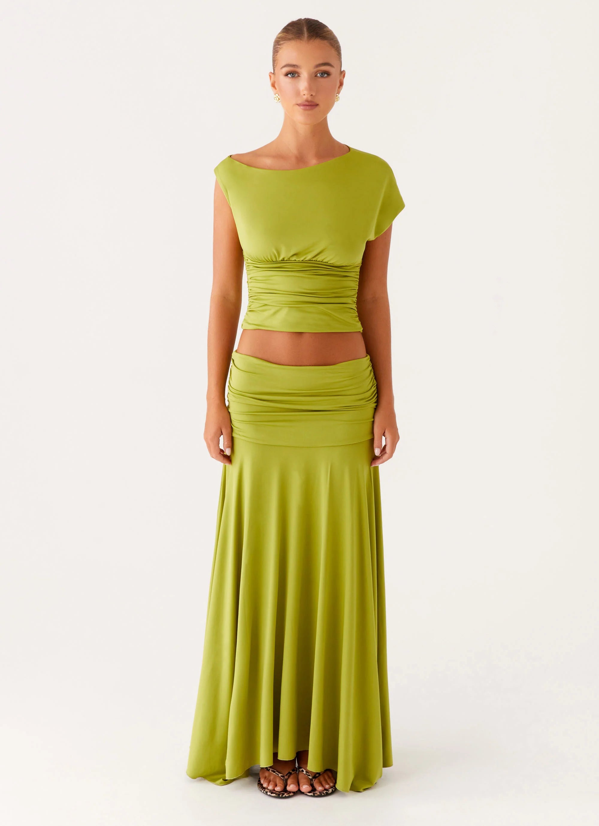 Liana Asymmetrical Top Green