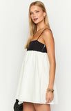 Karia White Contrast Mini Dress